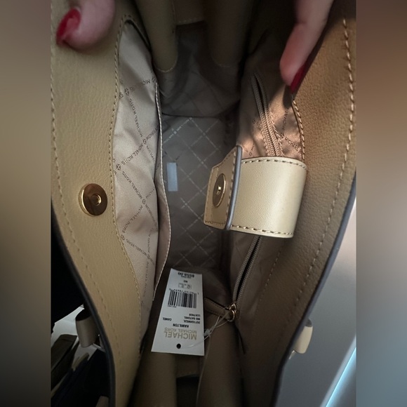 Micheal Kors | Hamilton Medium Top Zip Satchel Crossbody Pebbled Leather - Picture 7 of 8